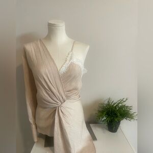 NWT Zara Half Top Bralette Wrap Shirt